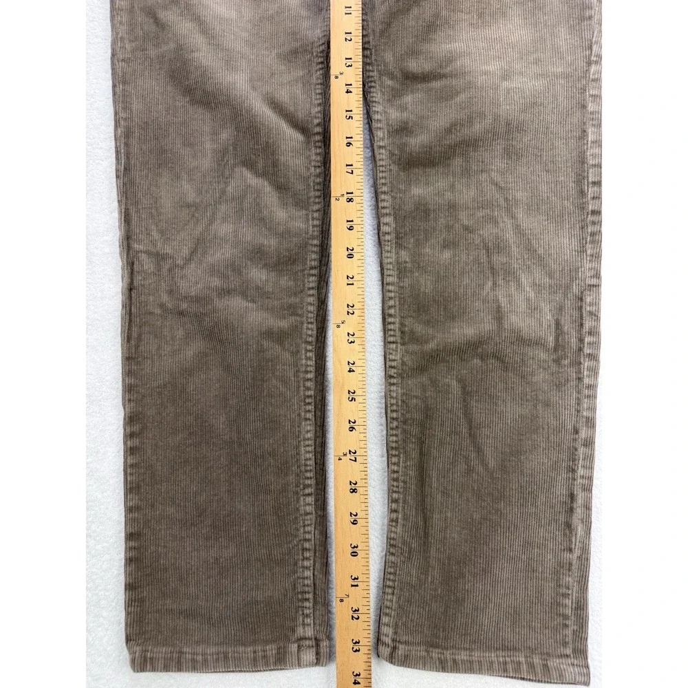 Normal Brand Corduroy Pants Men 34x34 Brown Straight Wale‎ Cord 5 Pocket